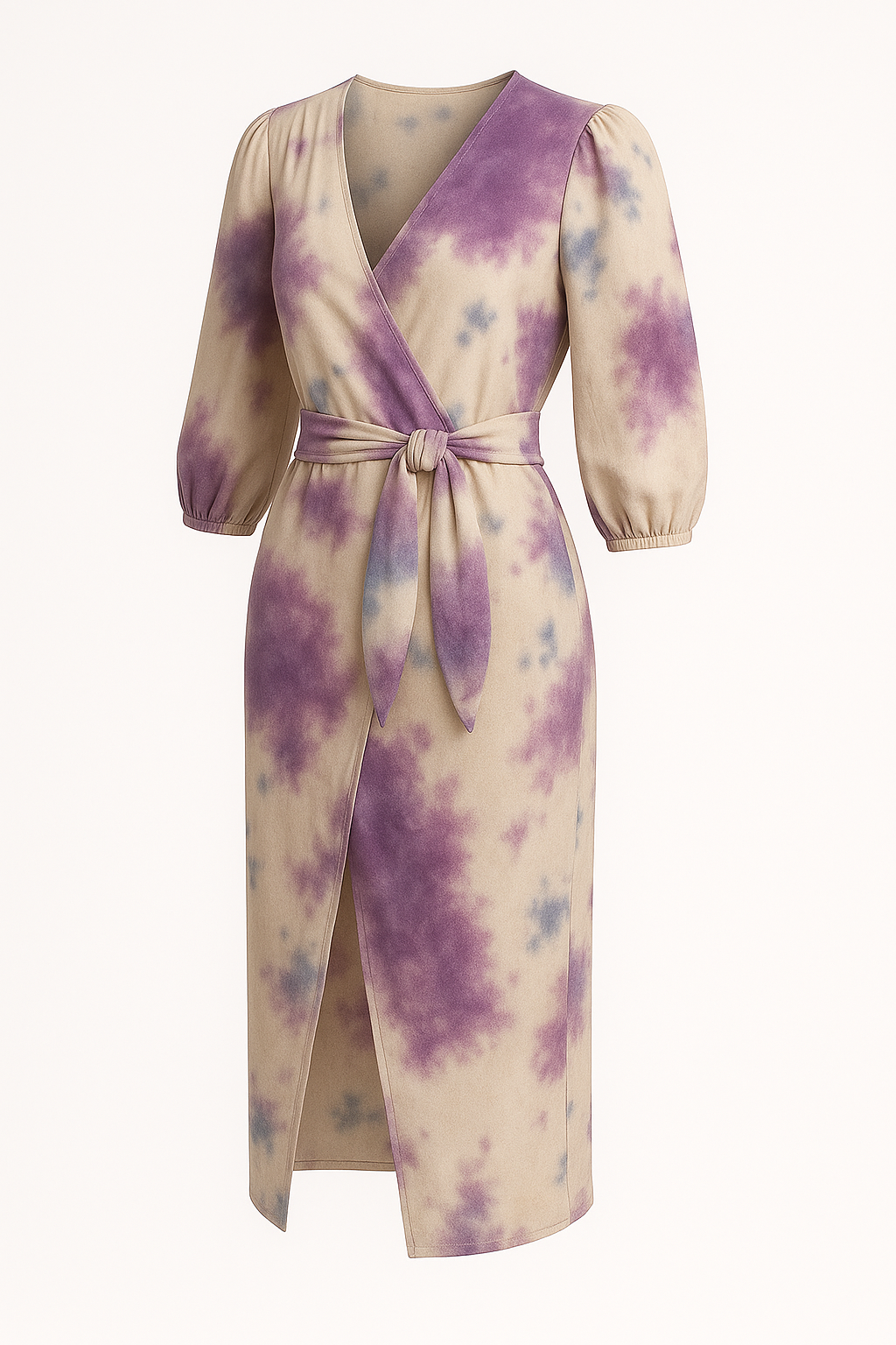 Elegante Paarse V-Halsjurk voor Dames – Larissa