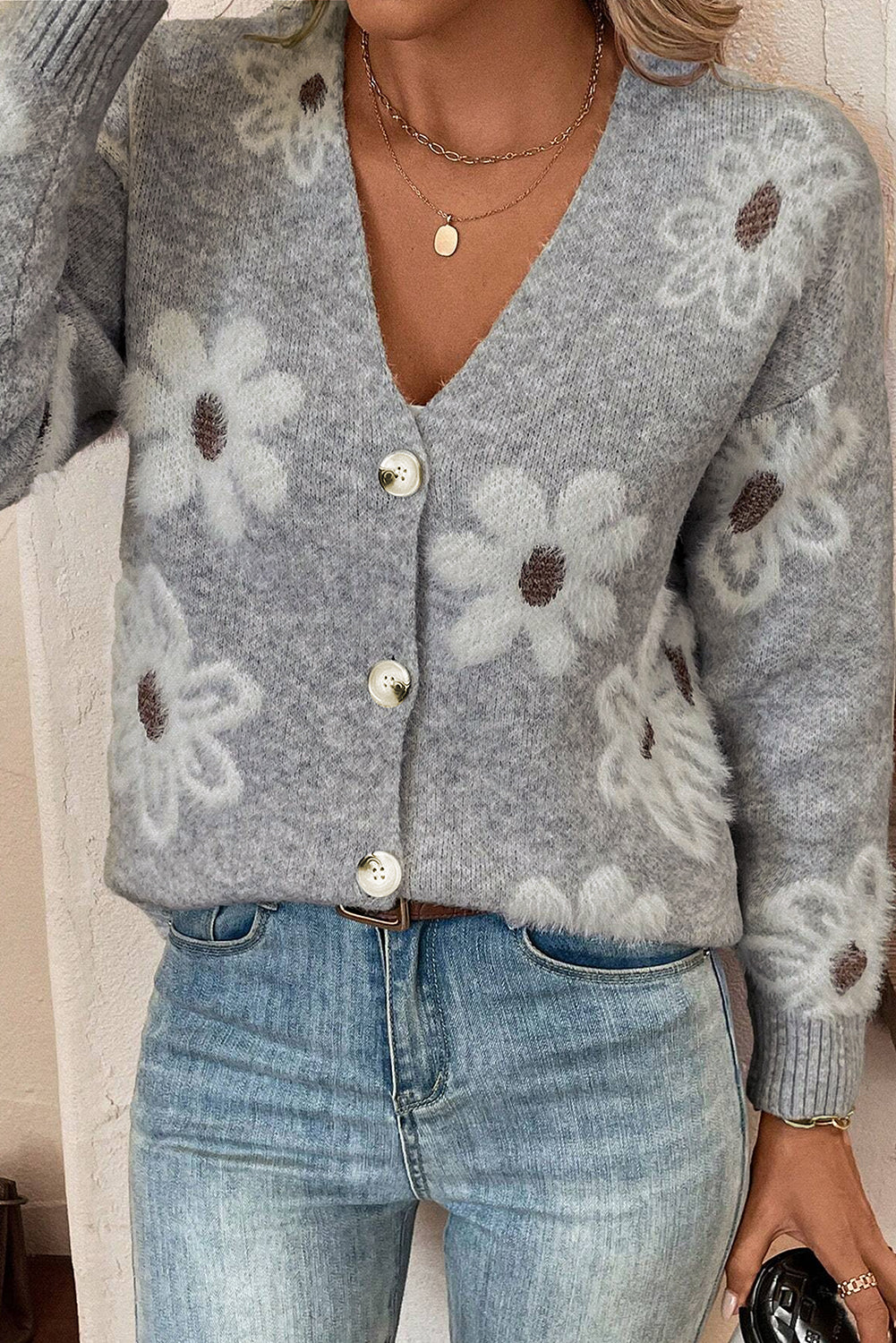 Elegant vest met bloemenpatroon – Isabella