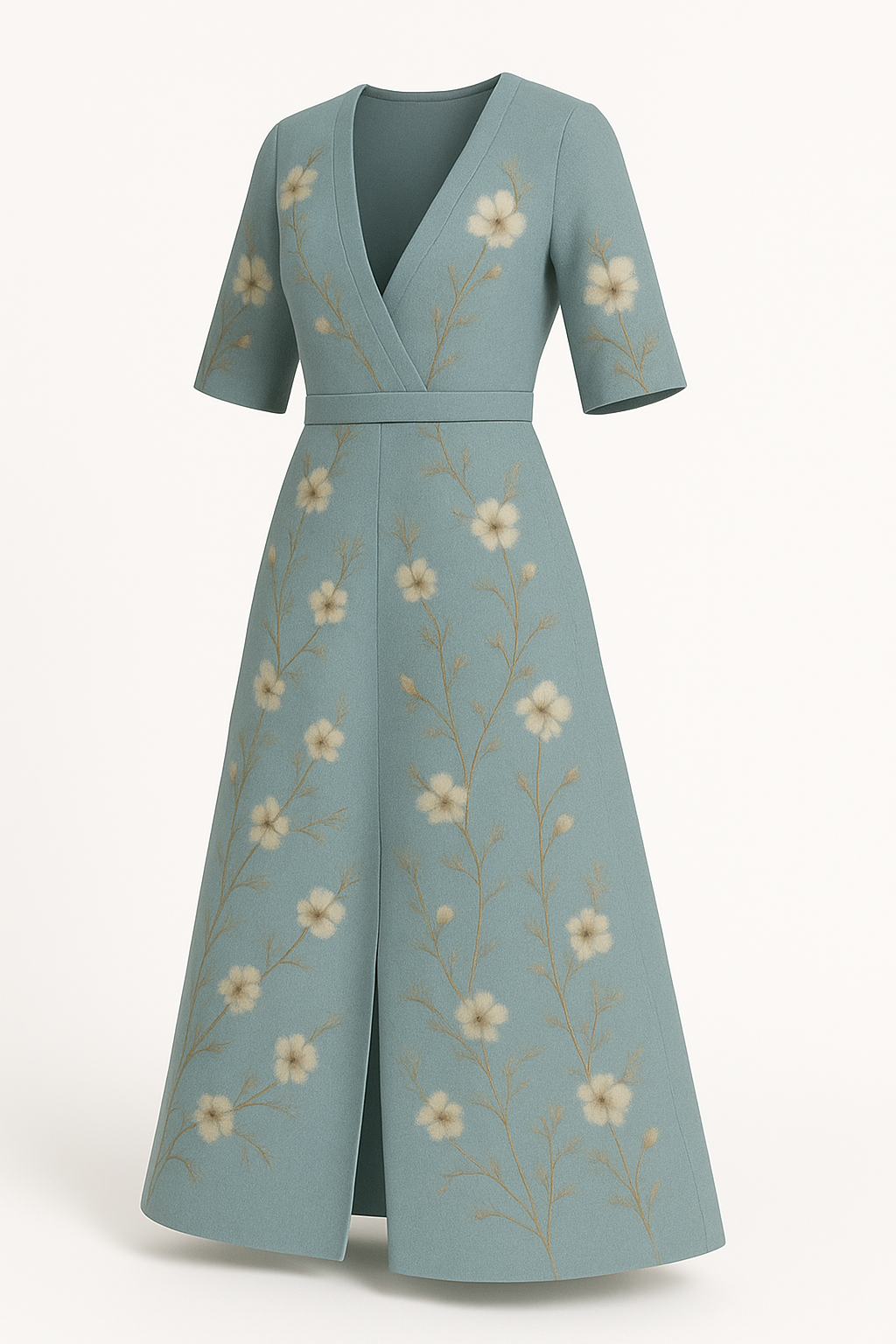 Zomerse lange damesjurk bloemenprint elegant design – Lotte