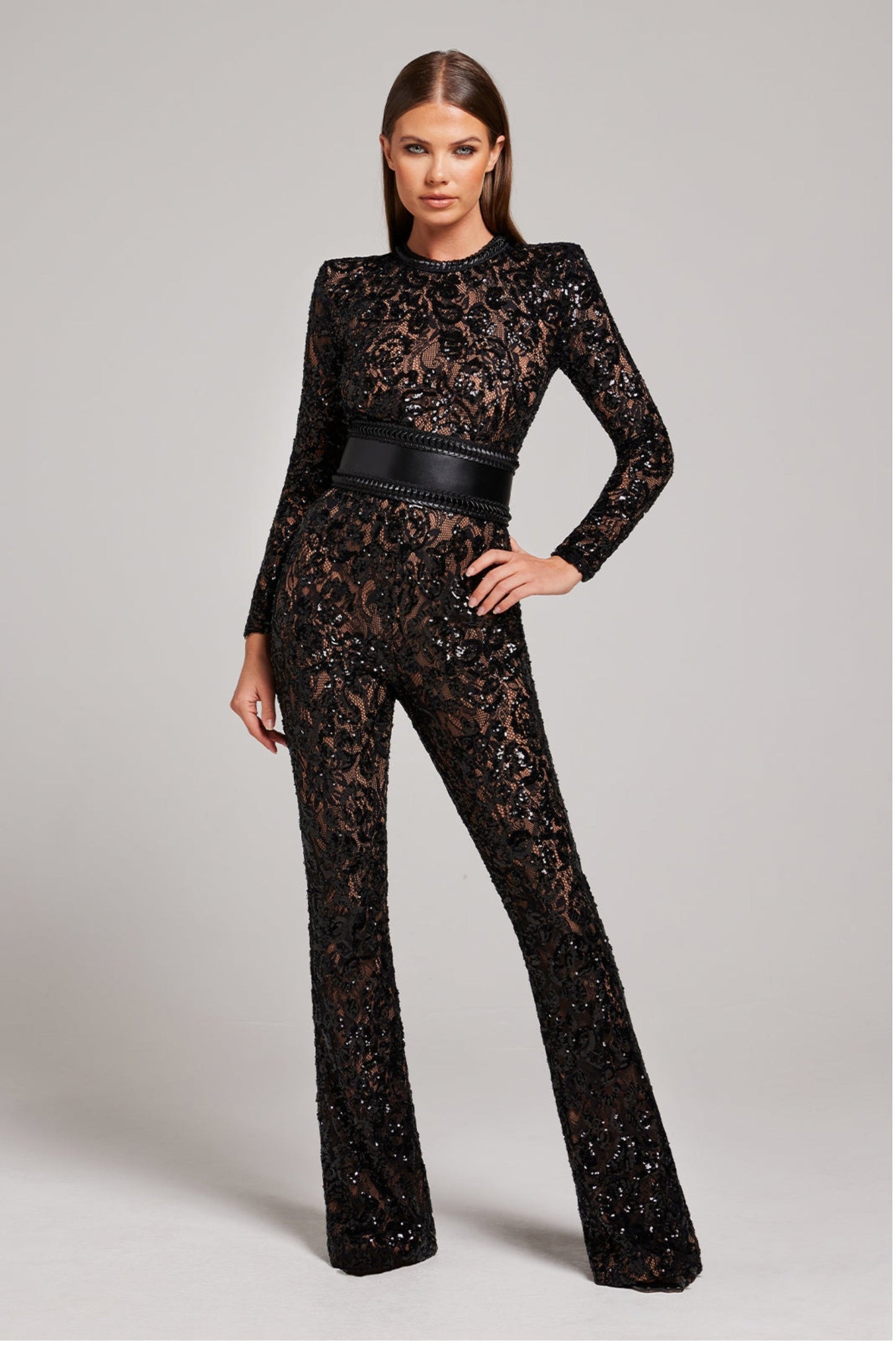 Jumpsuit Kant Elegant Voor Avond Gelegenheden – Mireille