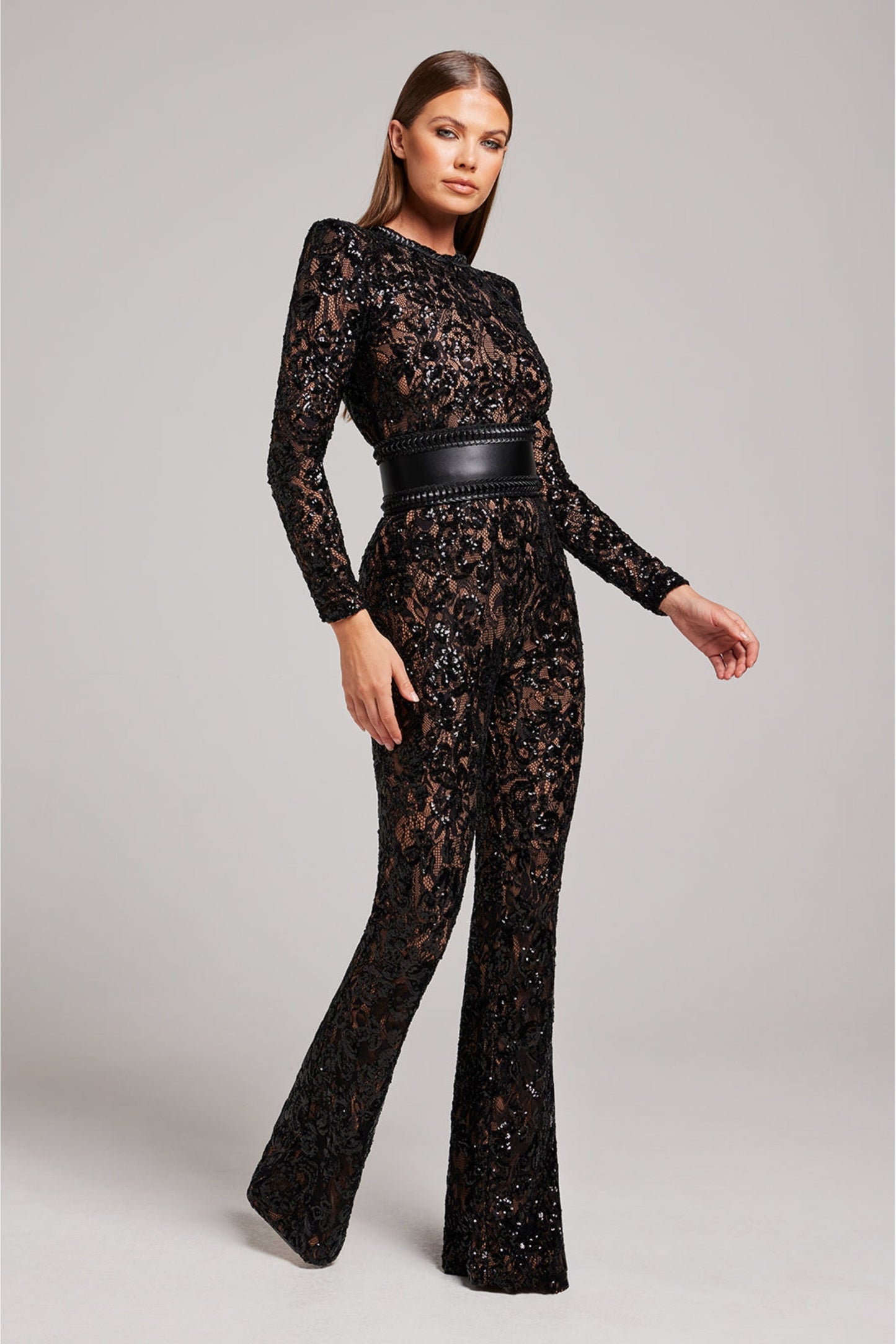 Jumpsuit Kant Elegant Voor Avond Gelegenheden – Mireille