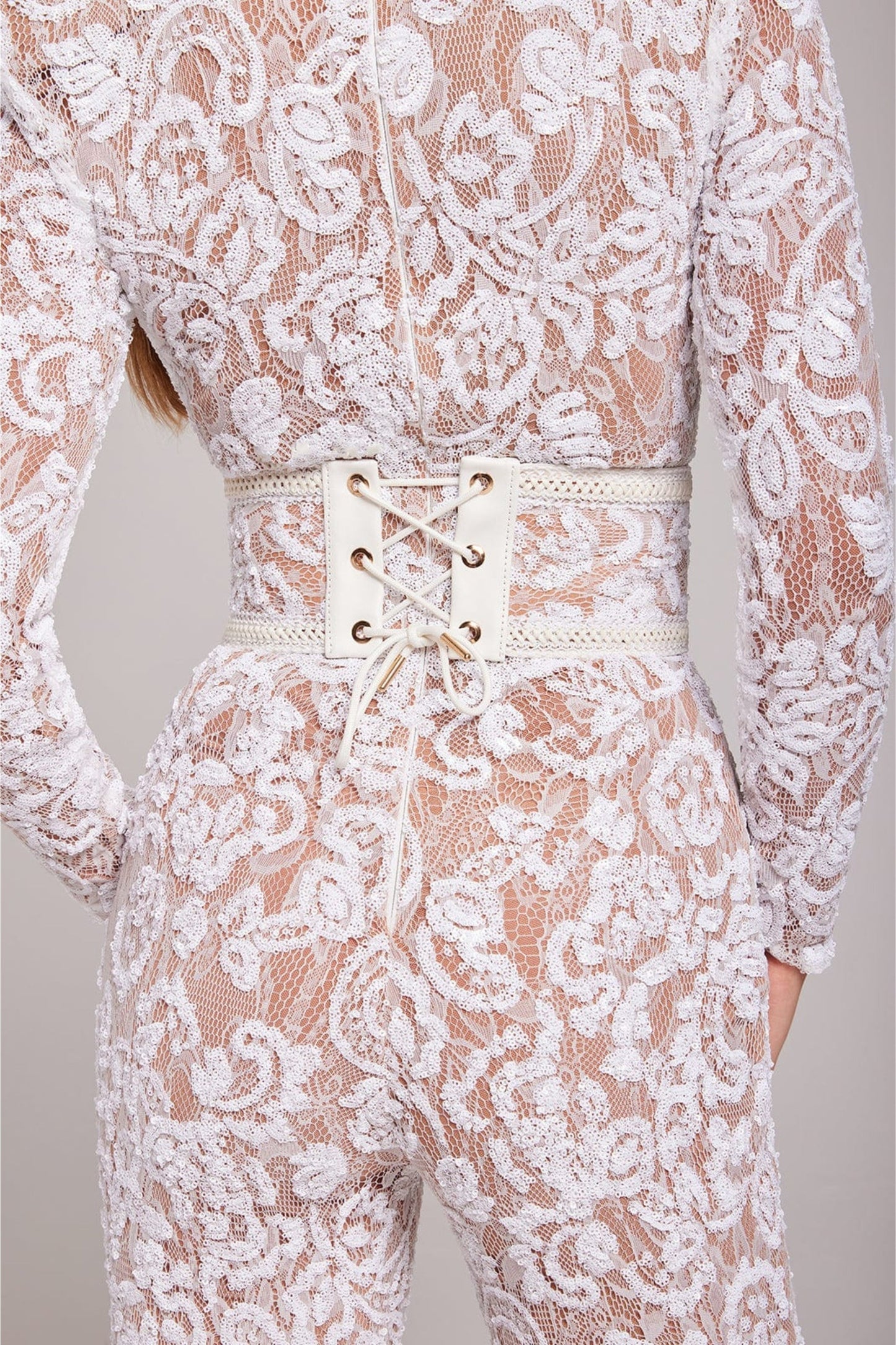 Jumpsuit Kant Elegant Voor Avond Gelegenheden – Mireille