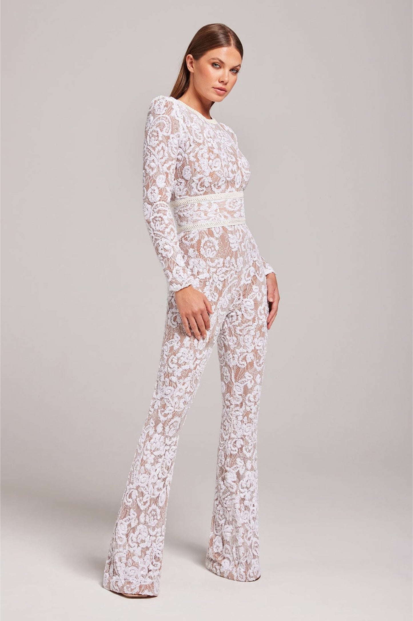 Jumpsuit Kant Elegant Voor Avond Gelegenheden – Mireille
