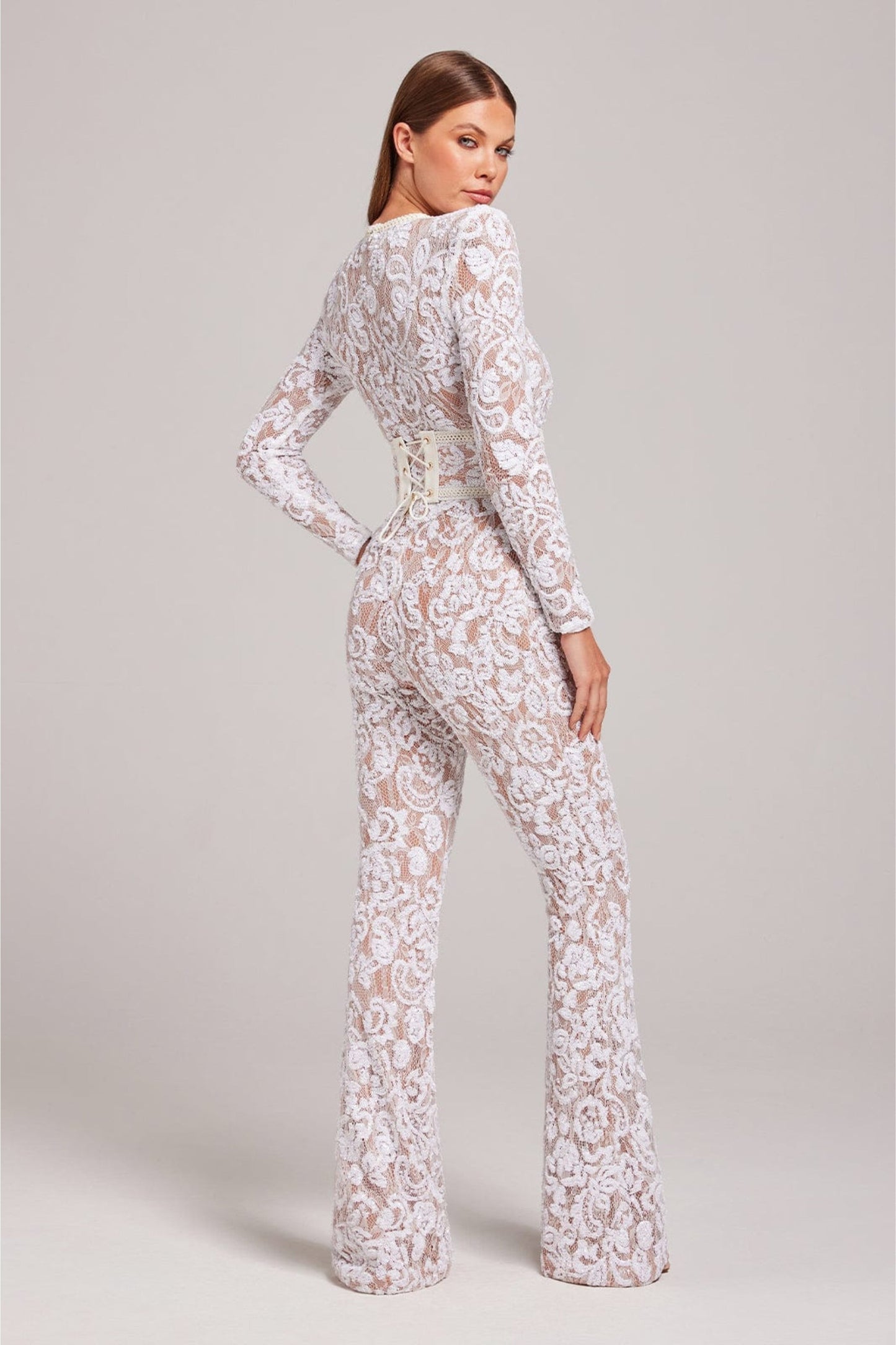 Jumpsuit Kant Elegant Voor Avond Gelegenheden – Mireille