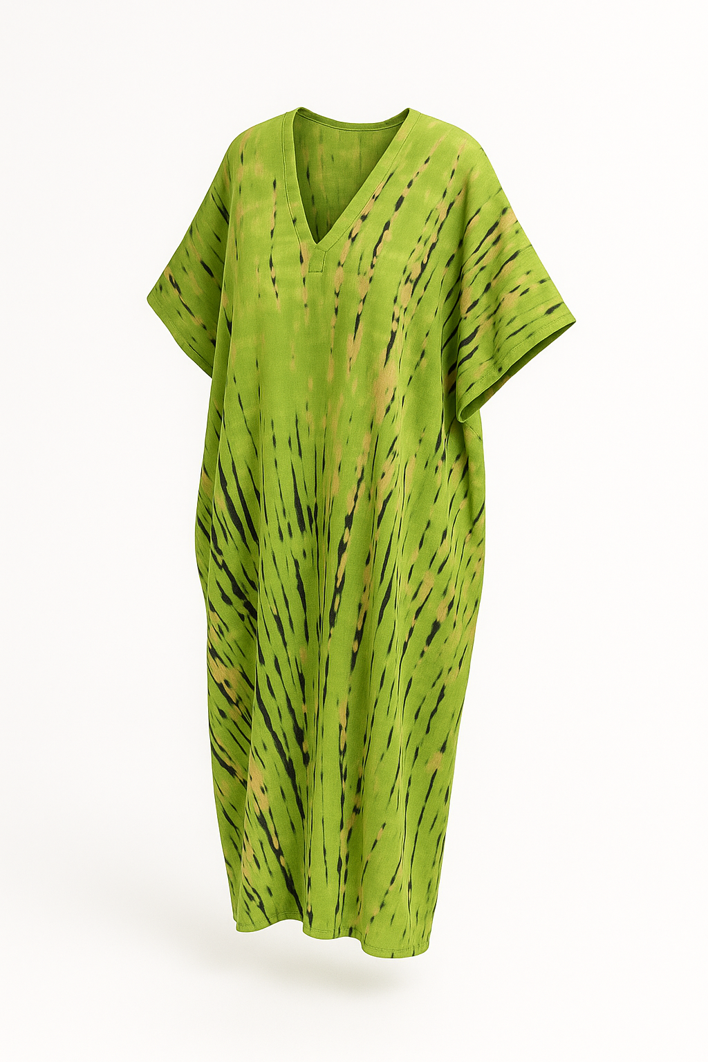 Zwart-wit Gestreepte Kaftan Jurk voor Dames – Lysara