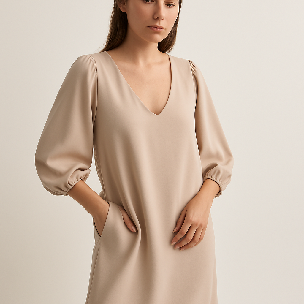 Boho bloemenjurk met wikkelsnit en luchtige pasvorm – Swanhilde