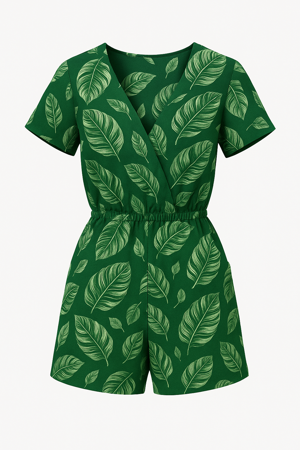 Zomerse romper met bloemenprint en tailleband – Alina