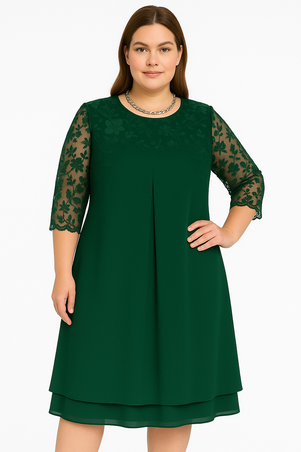 Mouwloze A-lijn zomerjurk met bloemenprint – Alessandra
