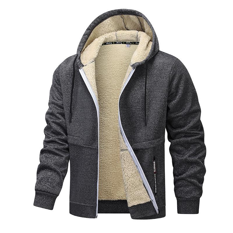 Warme fleece gevoerde hoodie voor heren – Ruben