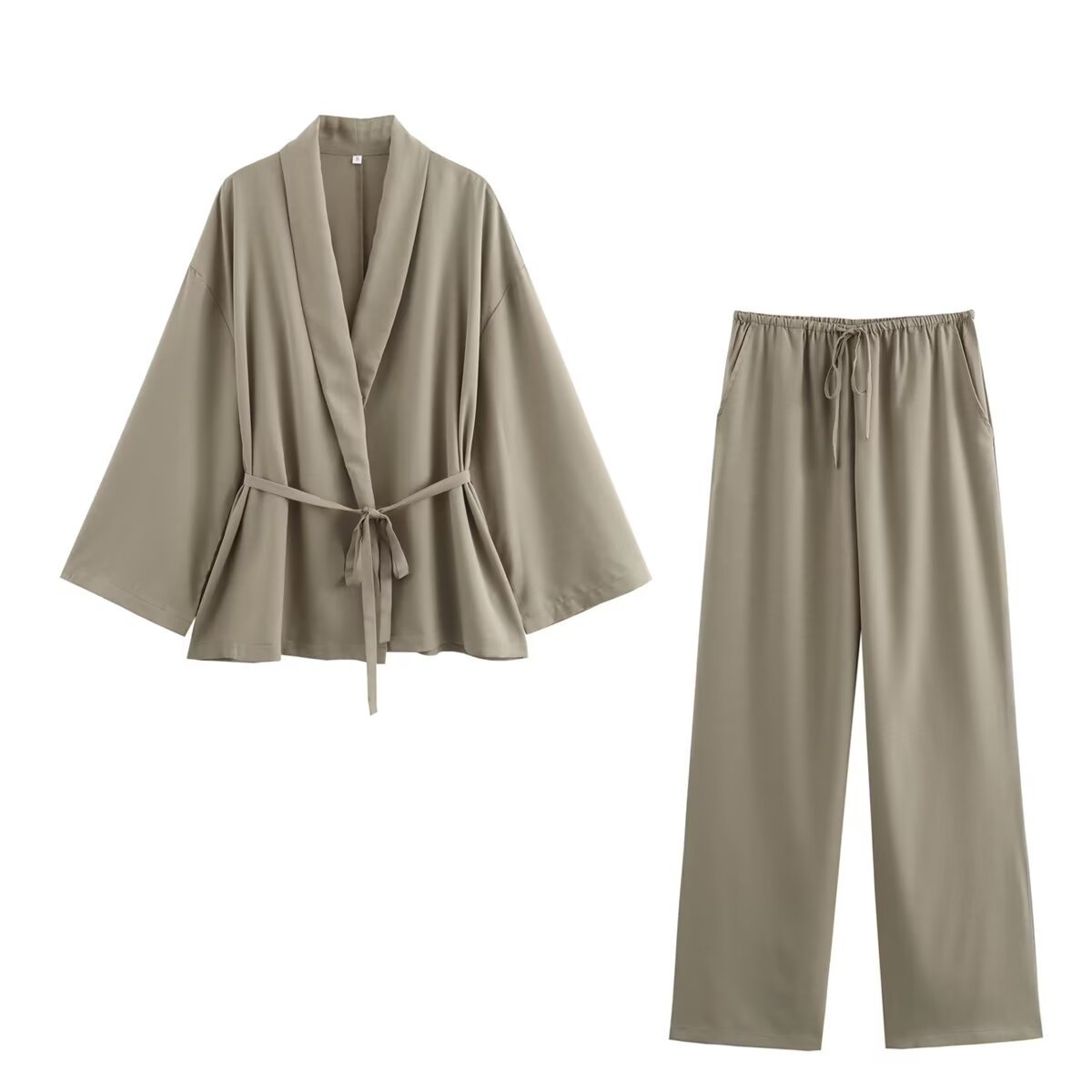 Linnen dames kimono set met chique pasvorm – Aloréa