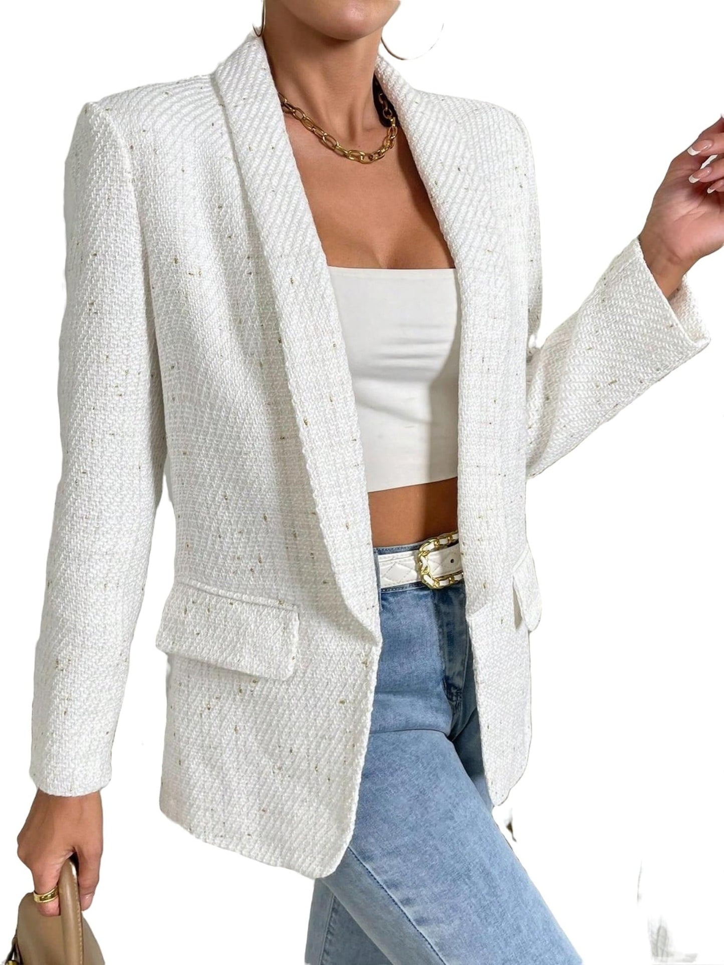 Geruite damesblazer voor elegante stijl en comfort – Clara