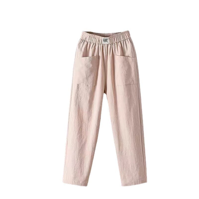 Dames Linnen Broek Hoge Taille Comfort Zomer – Felora