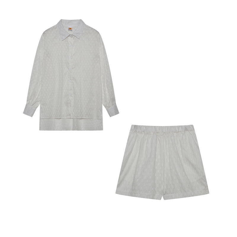 Casual shirt en shorts set voor dames – Maud