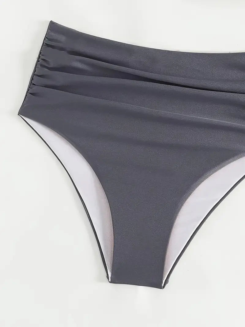 Satijnen bikini dames één schouder elegant – Marilou