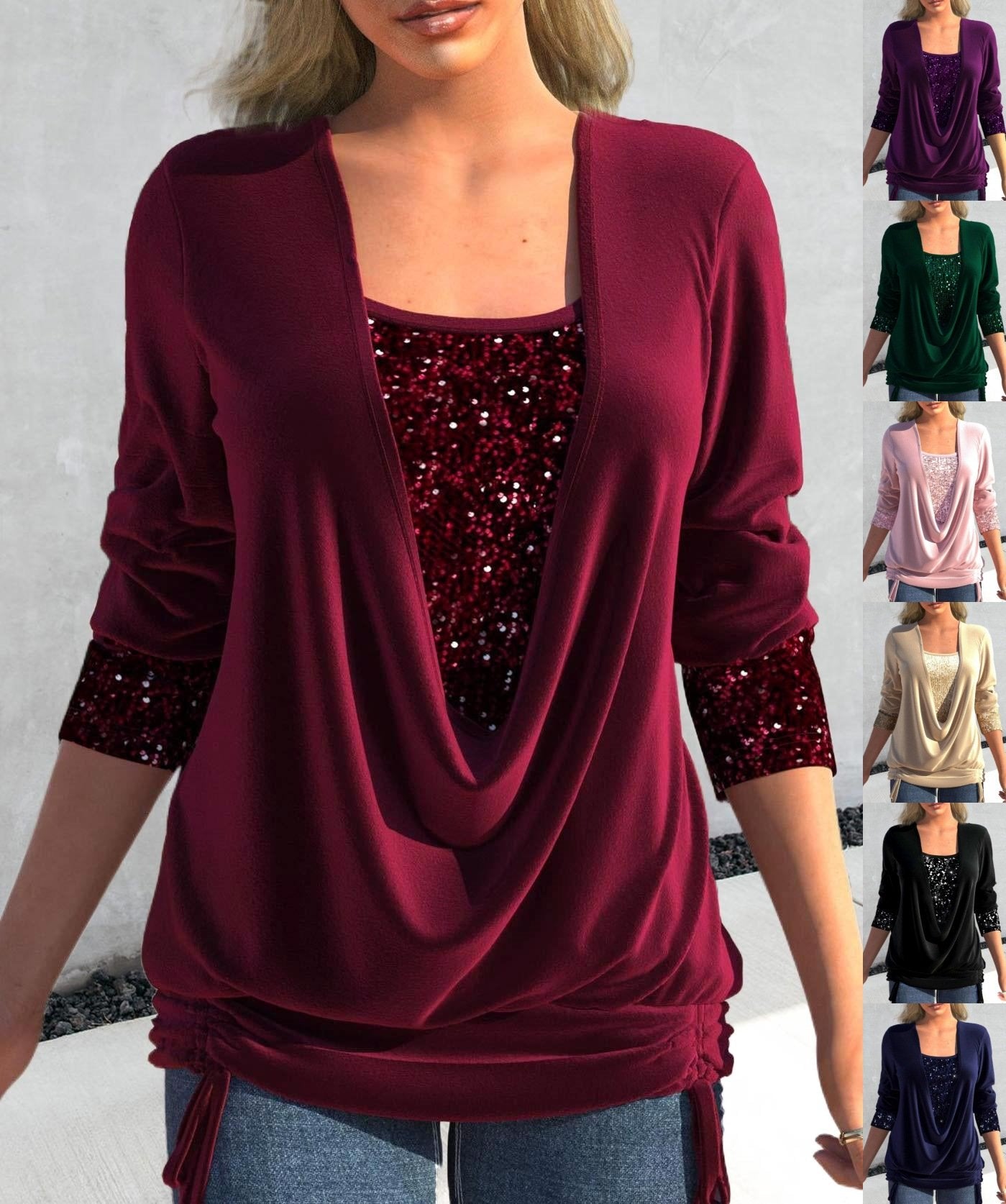 Elegante Paillettentop voor Feesten en Uitjes – Ally