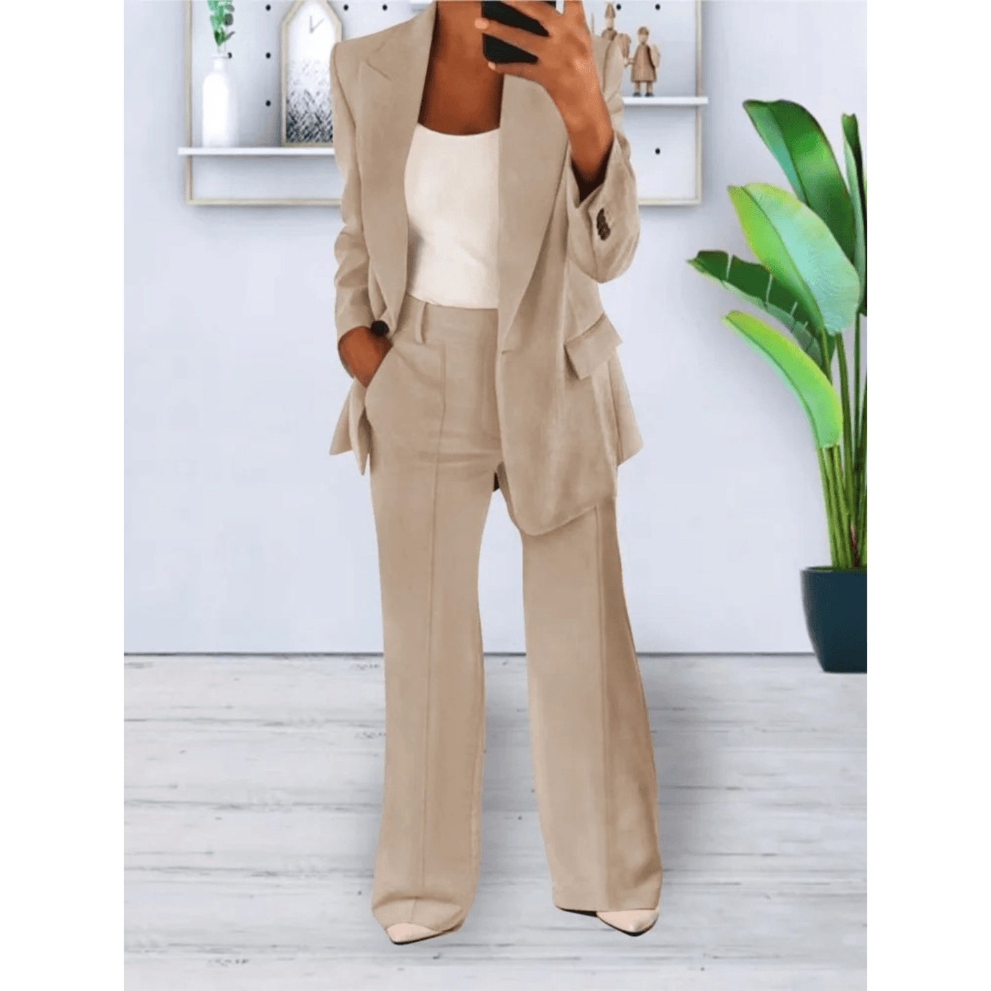 Casual Blazer & Broek Set voor Dames – Sophie