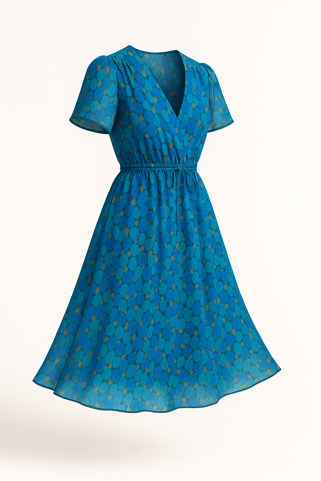 Wikkelzomerjurk met V-hals van chiffon – Ember