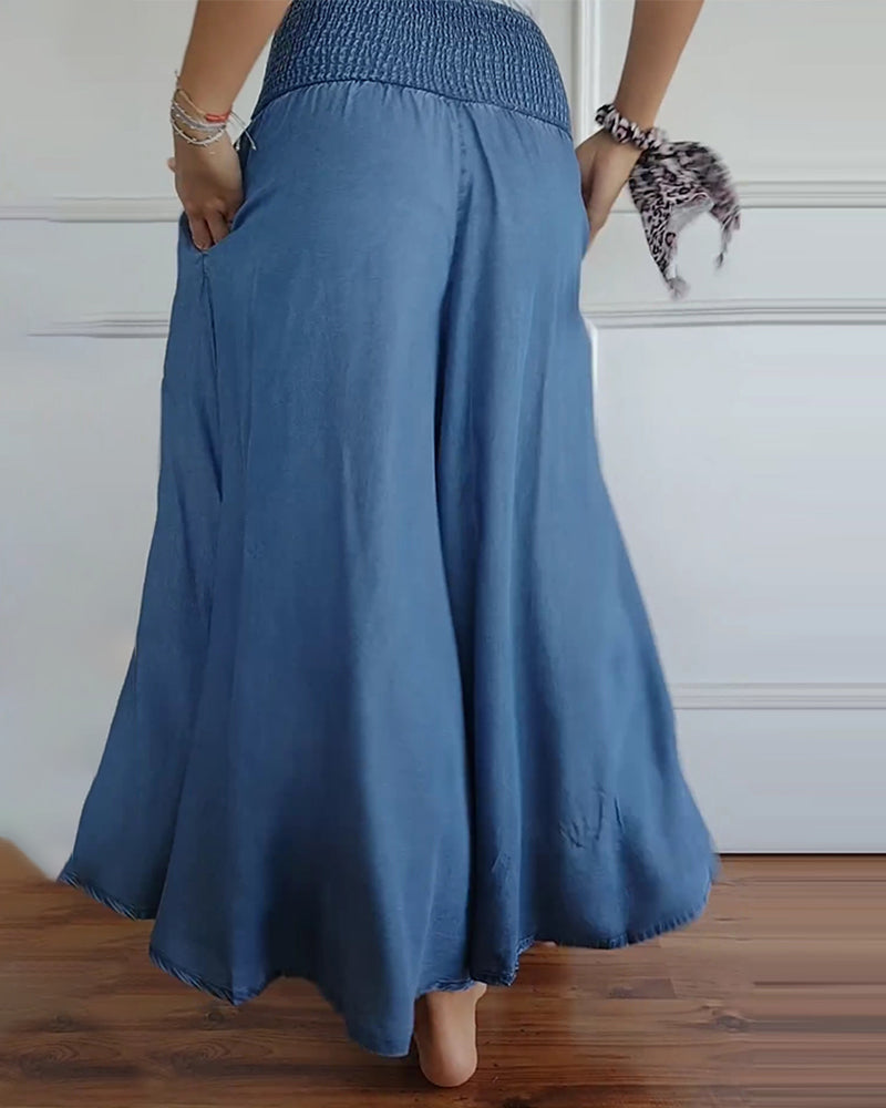 Damesbroek met hoge taille en wijde pijpen – Mira