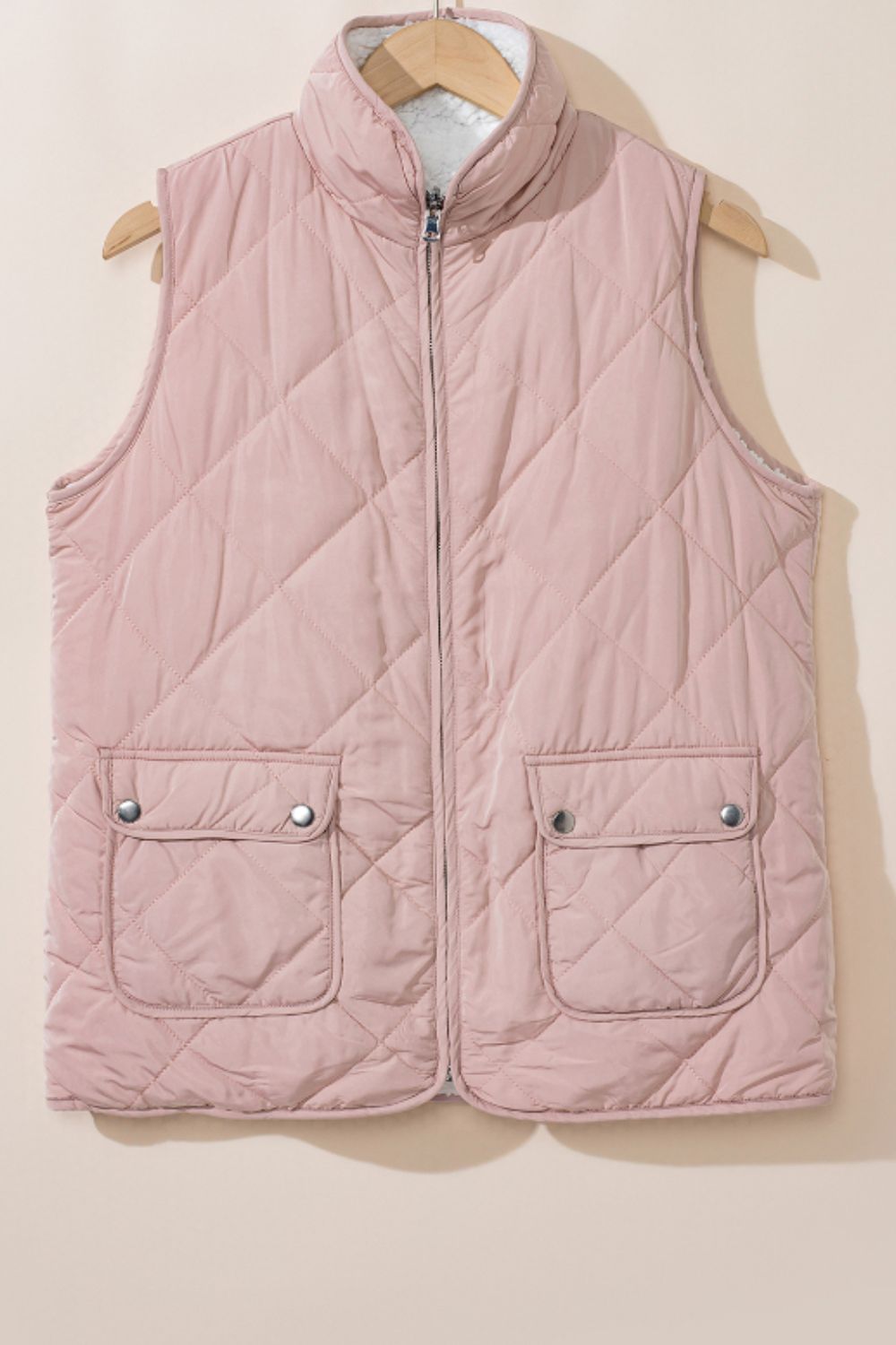 Zacht fleece vest met rits en zakken – Nova