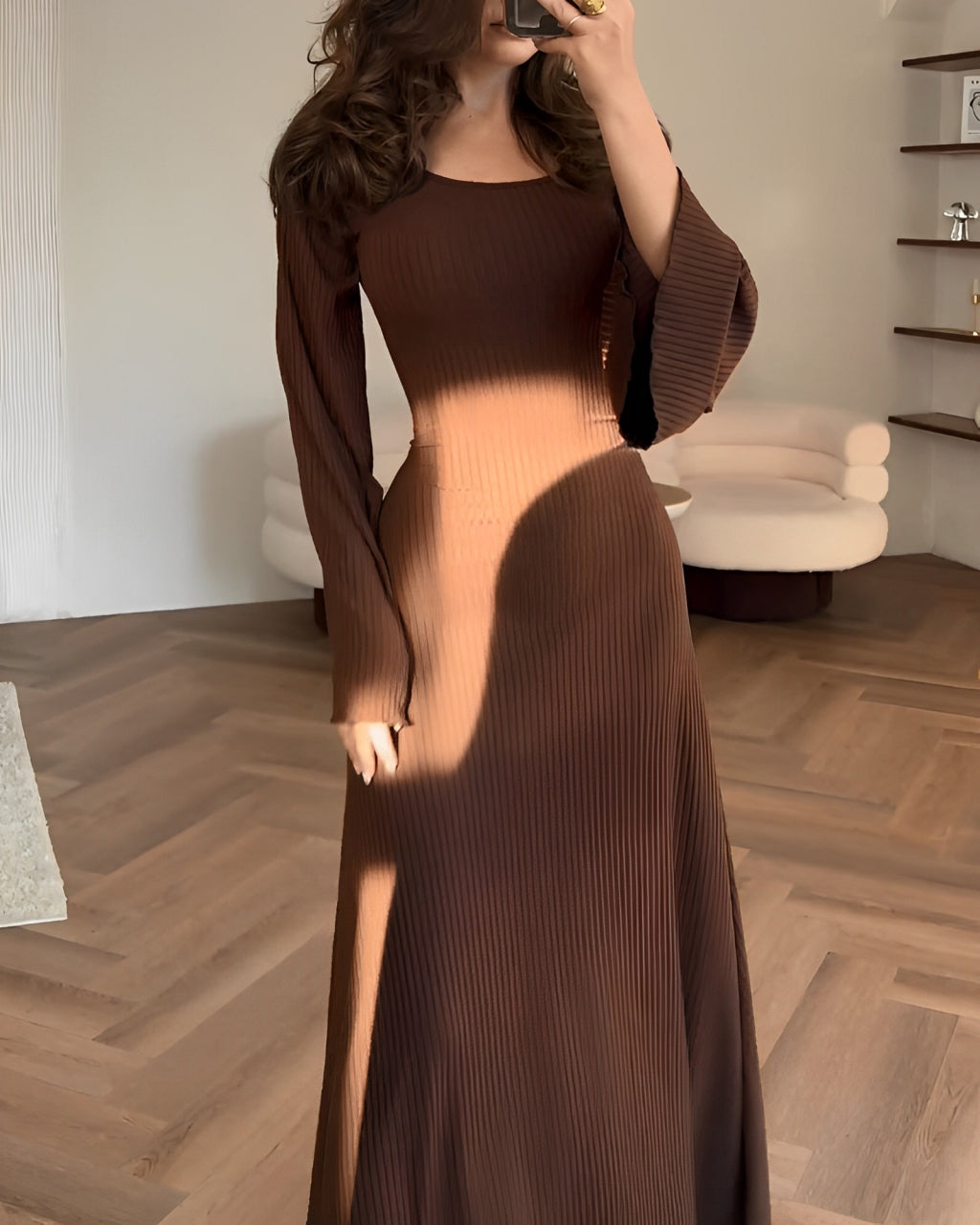 Zwierige maxi-jurk met elegante pasvorm – Noor