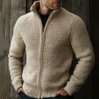 Casual gebreide full-zip sweater voor heren – Thomas