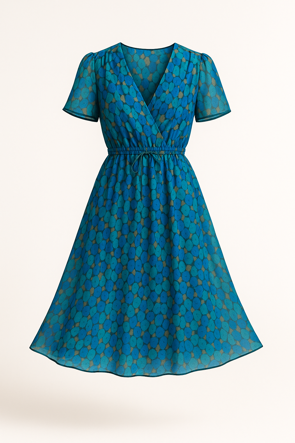 Wikkelzomerjurk met V-hals van chiffon – Ember