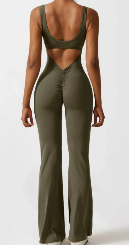 Stretch Damesjumpsuit met Flatterende Pasvorm en Sportieve Look – Arlina