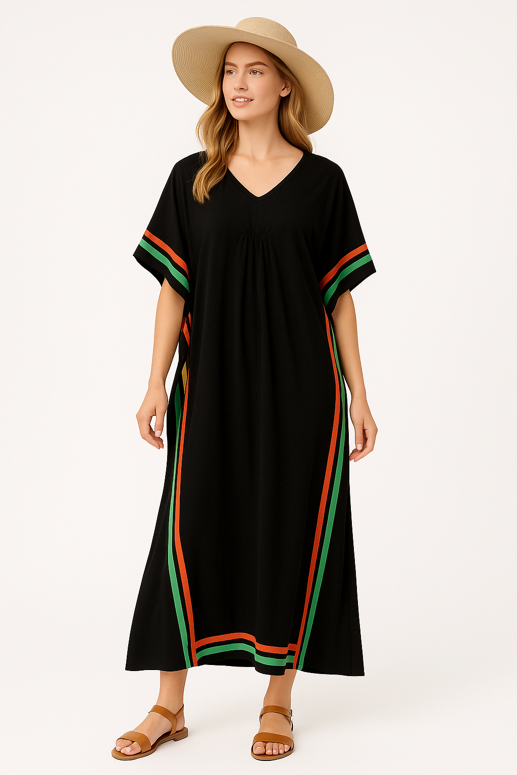 Luchtige, Casual Kaftan voor Zomerse Dagen – Vellura
