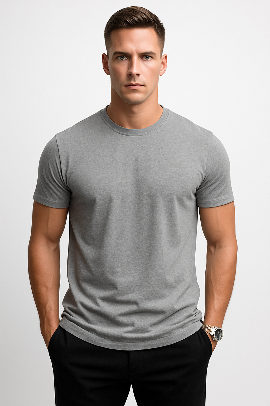Comfortabel basic T-shirt voor heren, ademend en stijlvol – Tom