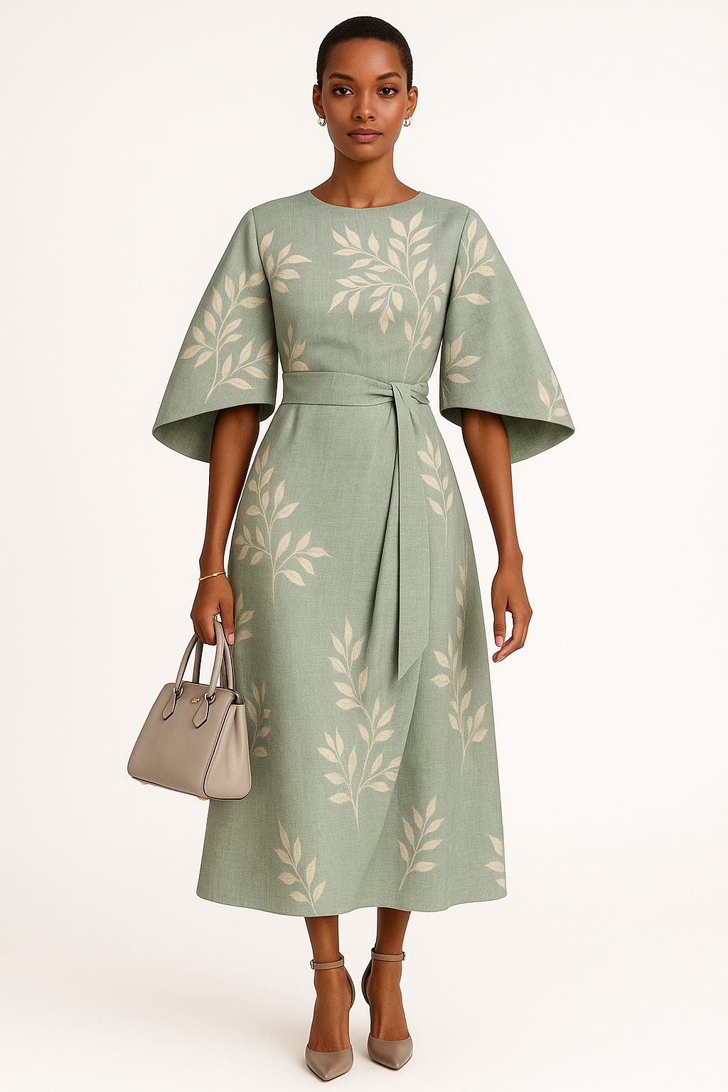 Elegante damesjurk met bloemenprint en pasvorm – Celeste