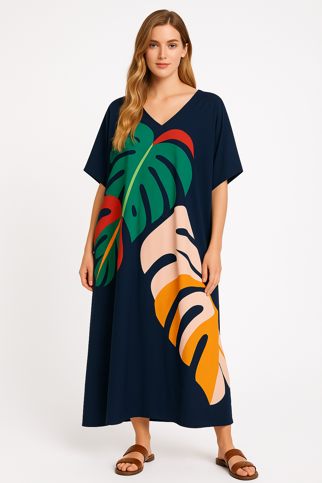 Luchtige, Casual Kaftan met Relaxte Pasvorm – Ornella