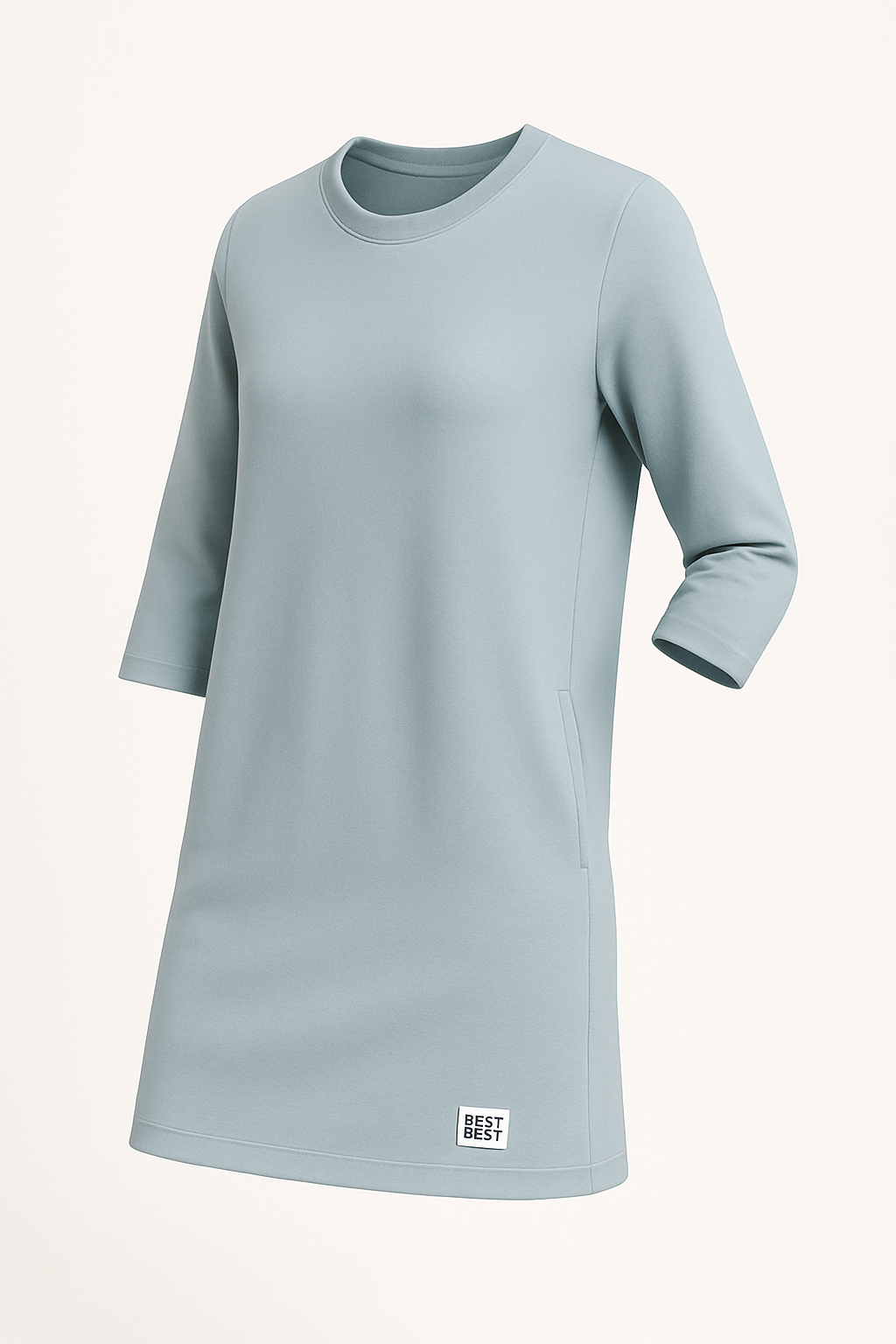 Midi-jurk met zakken en 3/4-mouwen – Fiore