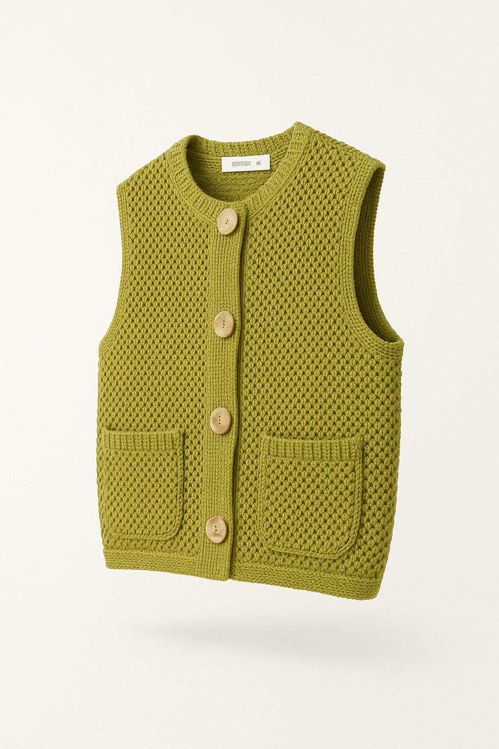 Mouwloos Gebreid Zomervest met Knoopjes – Livana