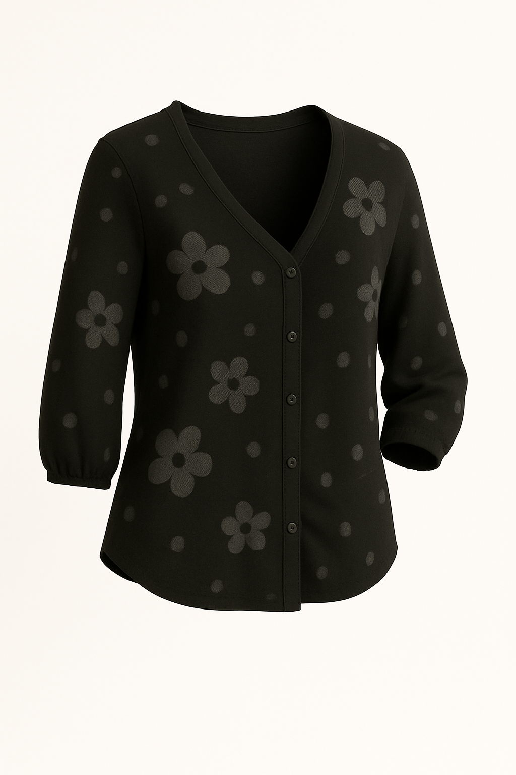 Luchtige damesblouse met bloemenprint en losse pasvorm – Élodie