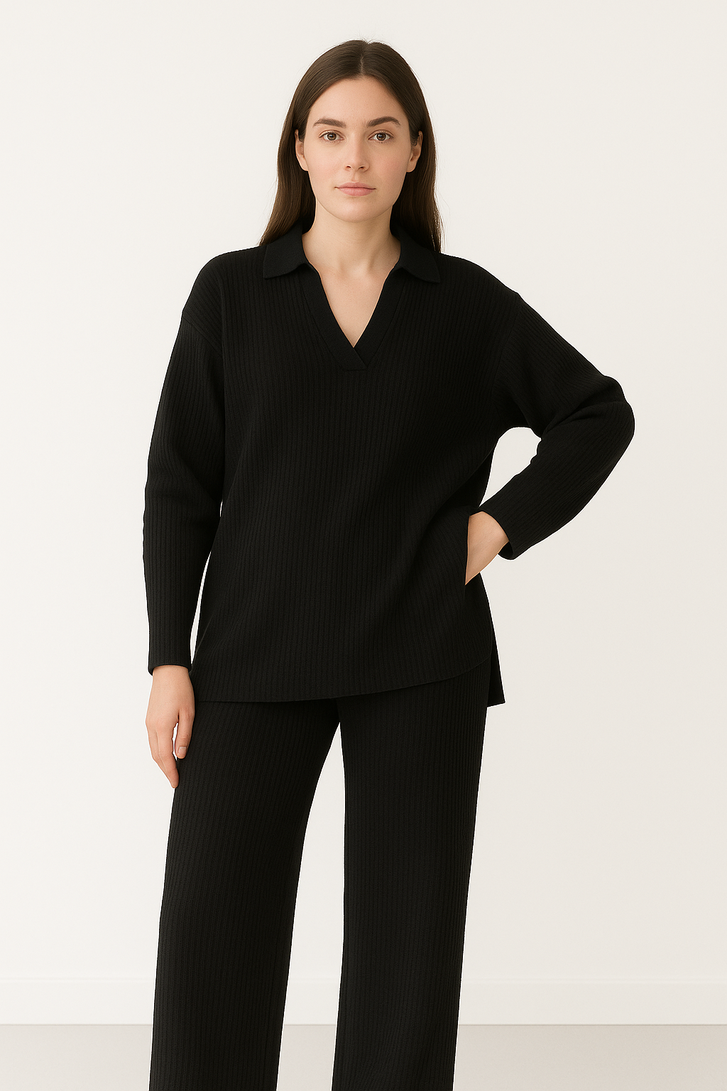 Gebreide cozy set voor dames met stijl – Novari