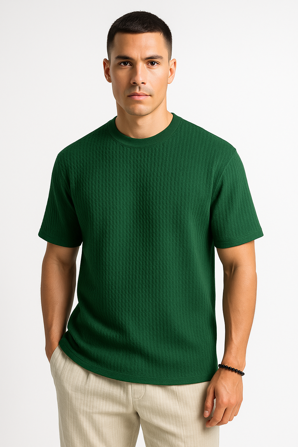 Gebreid herenshirt met moderne pasvorm en comfort – Yentl
