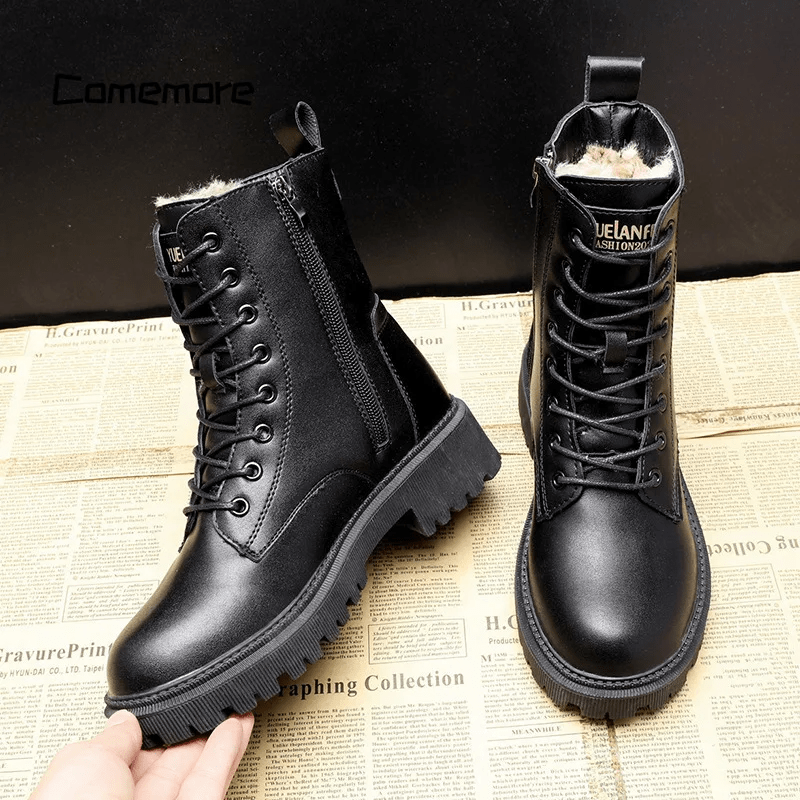 Leren Winterlaarzen voor Dames met Warmte en Comfort – Andrea