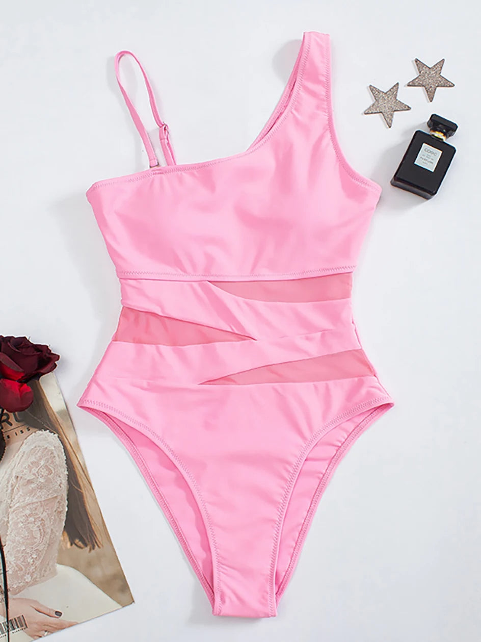 Monokini Badpak met Mesh en Verleidelijke Pasvorm – Laravine