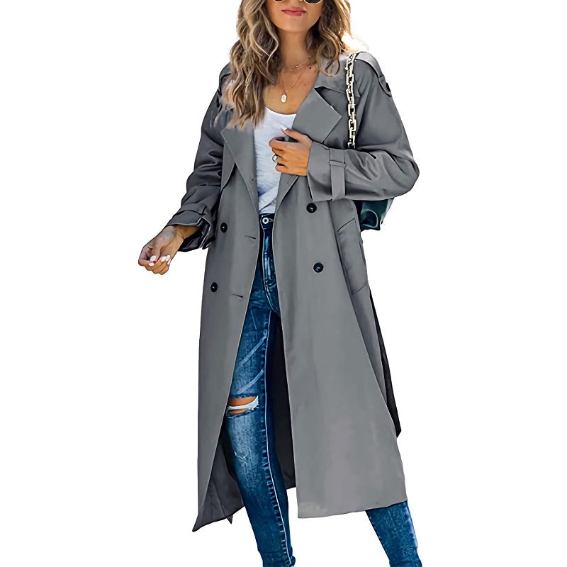 Lange dames trenchcoat voor elk seizoen – Sophie
