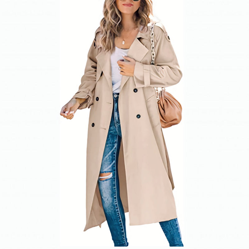 Lange dames trenchcoat voor elk seizoen – Sophie