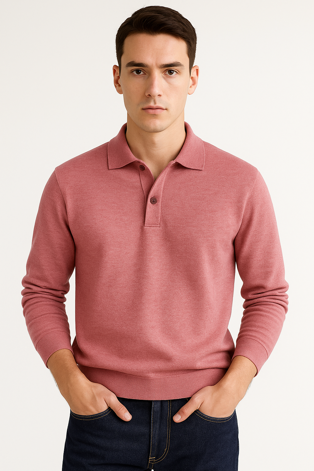 Polo met Lange Mouwen en Knoopsluiting – Victor