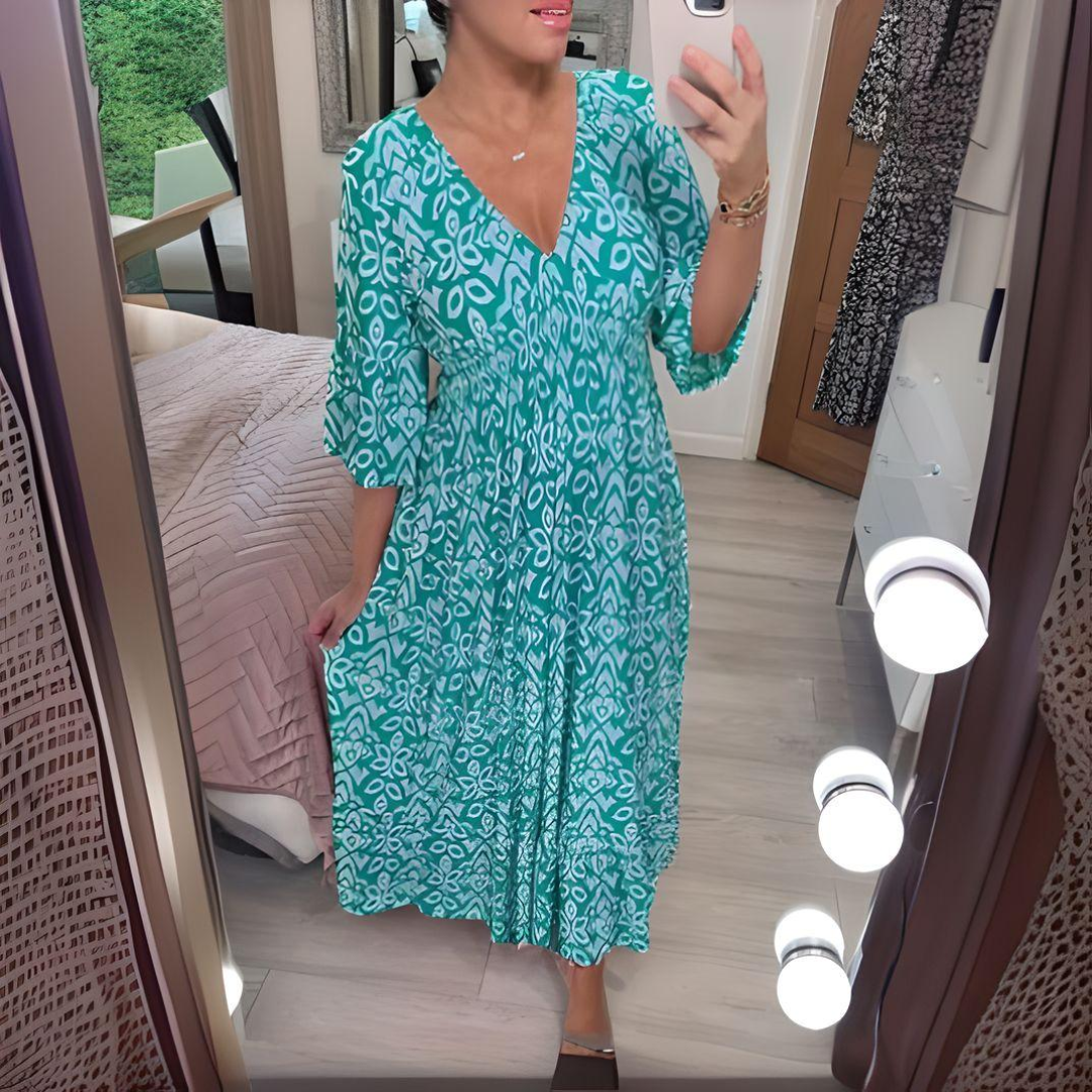 Bohemian Maxi Jurk met Bloemenprint – Isabelle