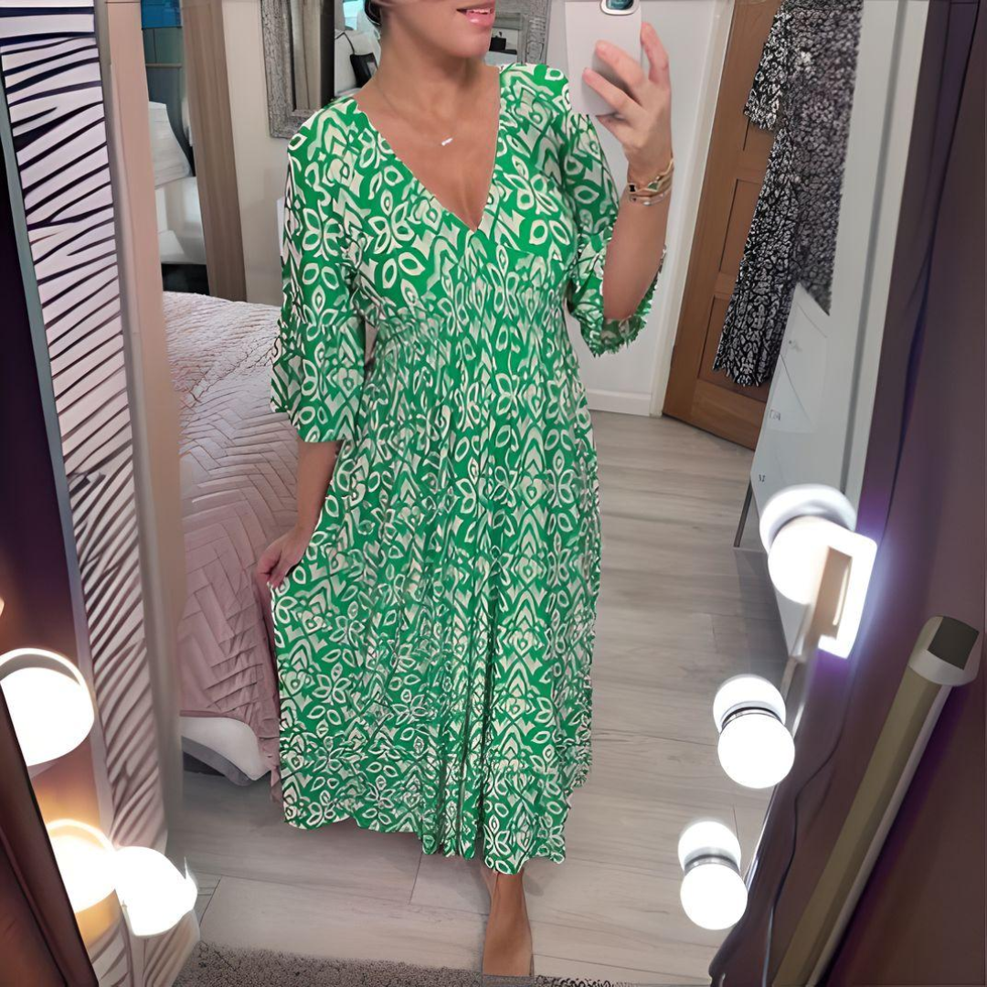 Bohemian Maxi Jurk met Bloemenprint – Isabelle