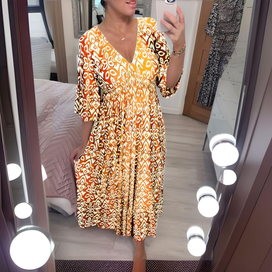 Bohemian Maxi Jurk met Bloemenprint – Isabelle