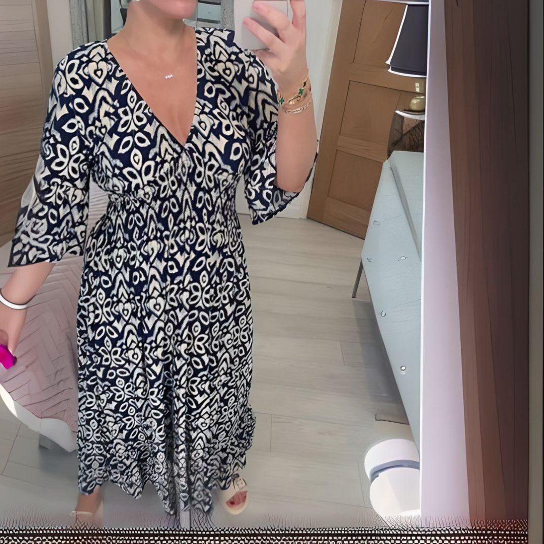 Bohemian Maxi Jurk met Bloemenprint – Isabelle