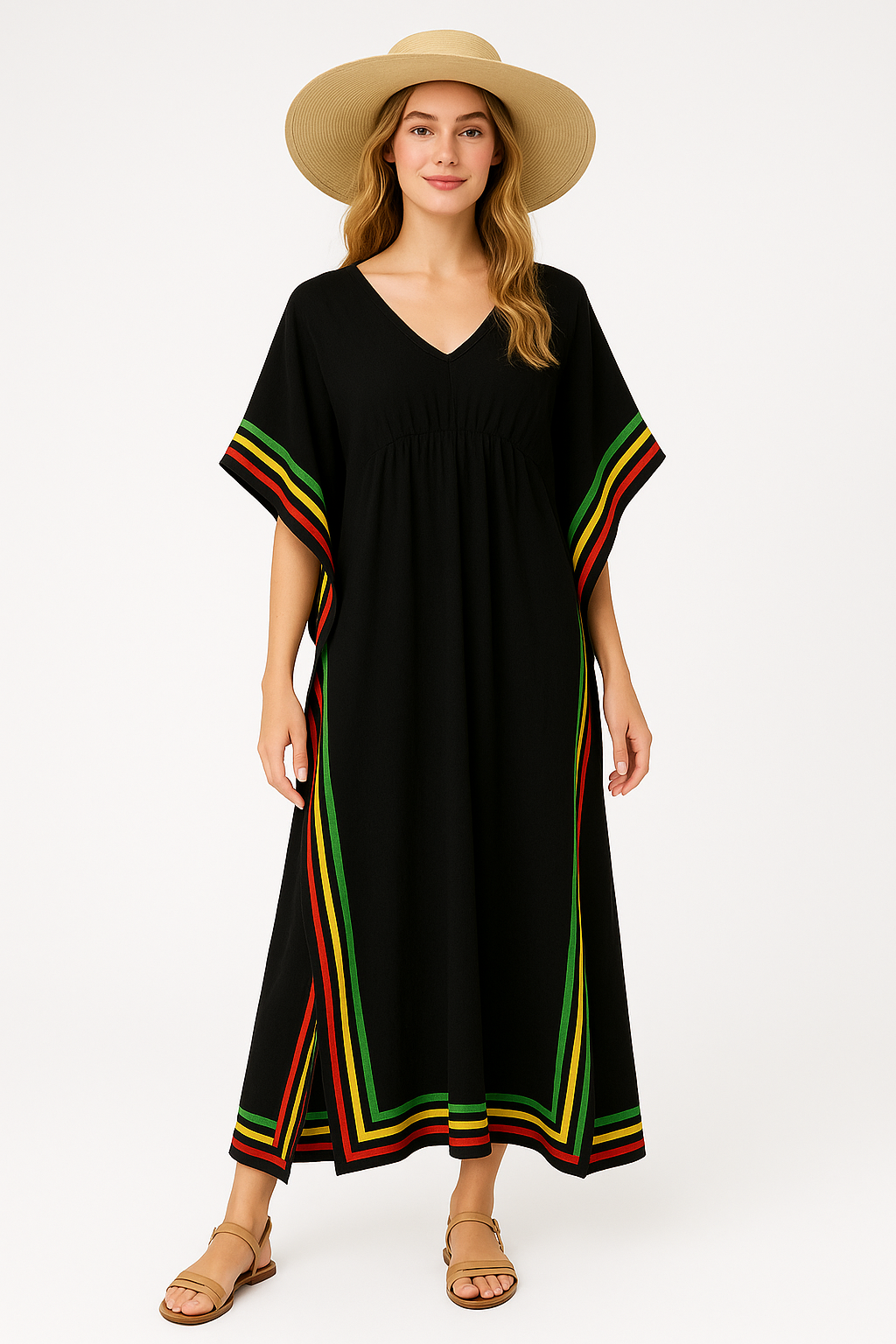 Luchtige, Casual Kaftan voor Zomerse Dagen – Vellura