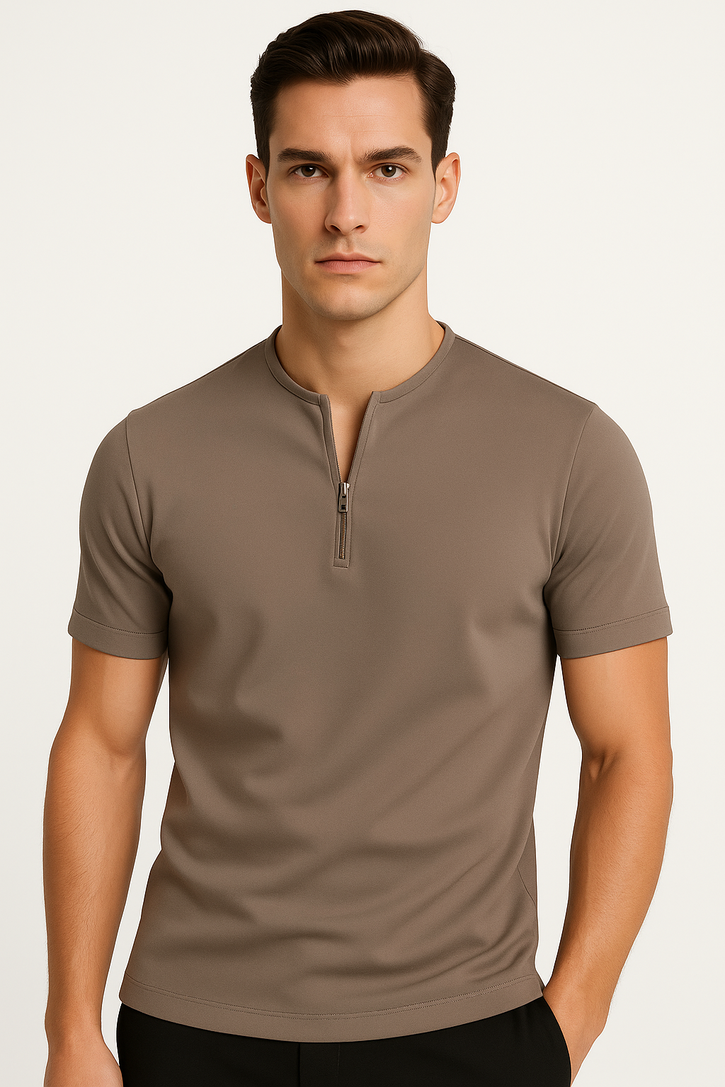 T-shirt met rits voor heren – ademend en stijlvol – Florian