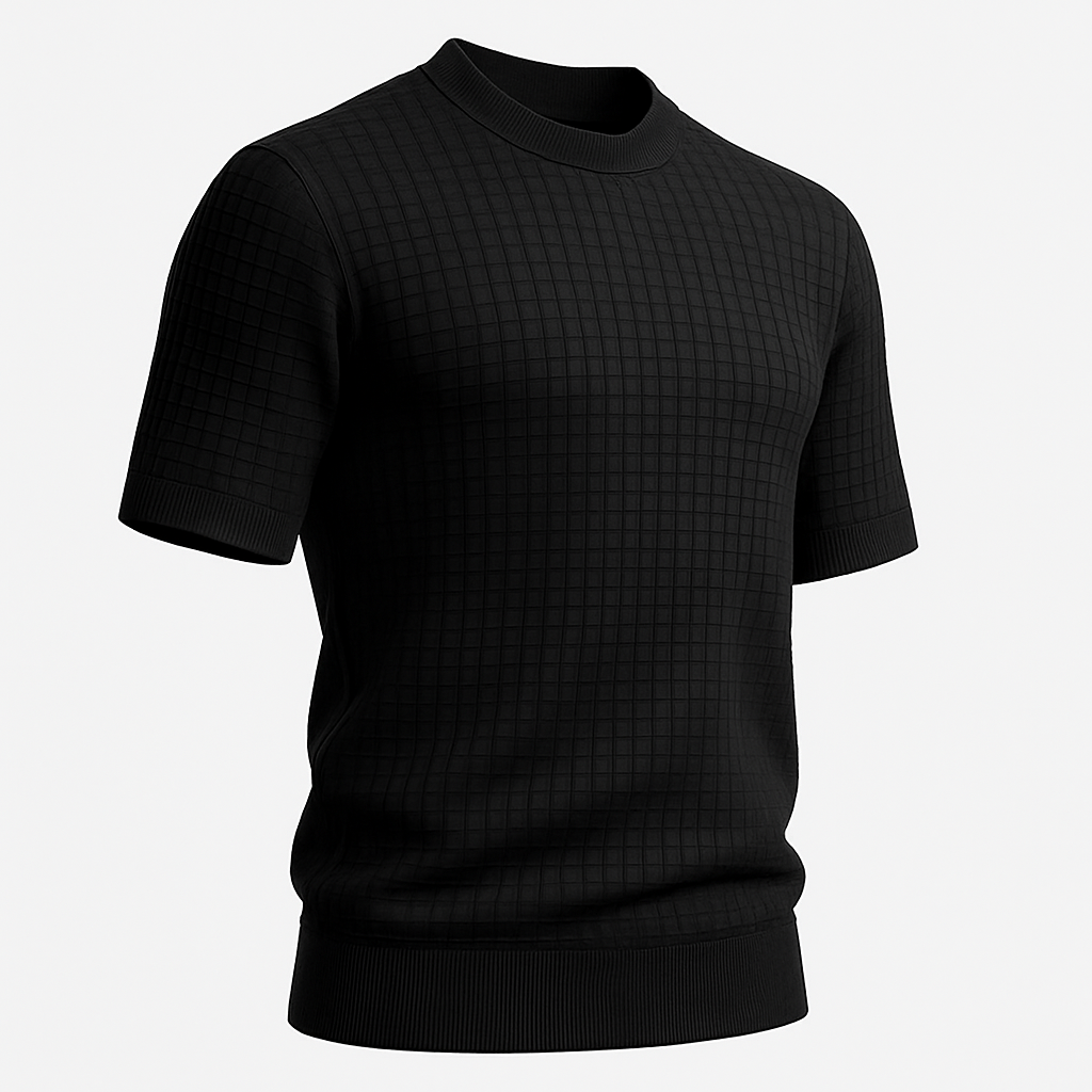 Casual heren T-shirt – ademend met wafelstructuur – Diederik