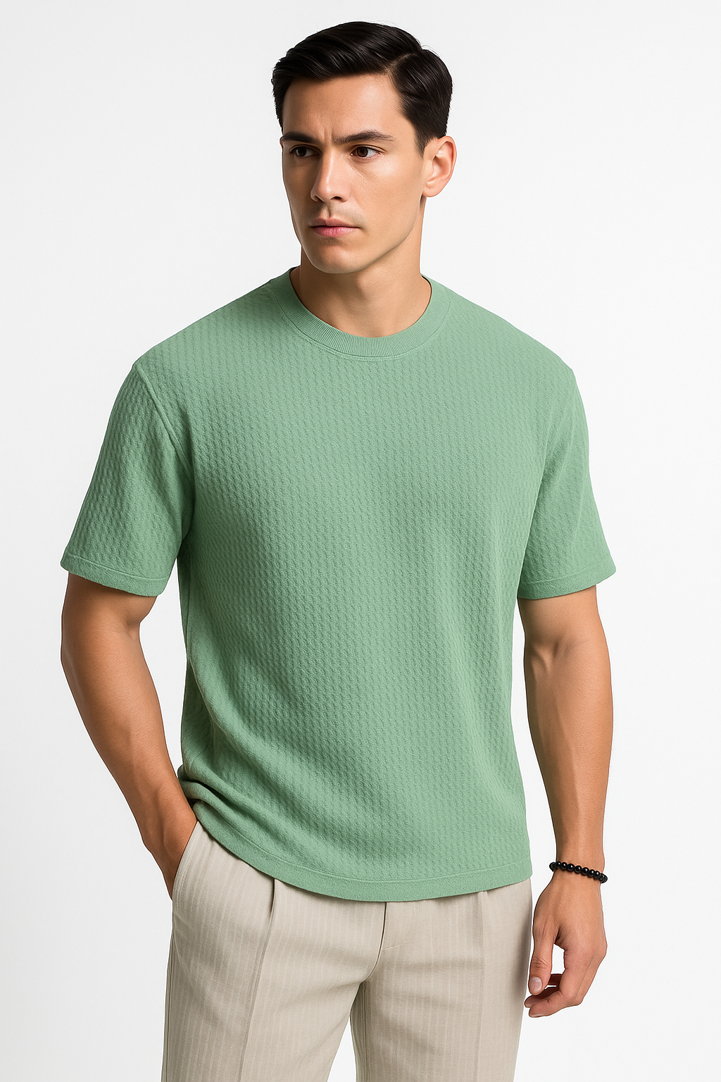 Gebreid herenshirt met moderne pasvorm en comfort – Yentl