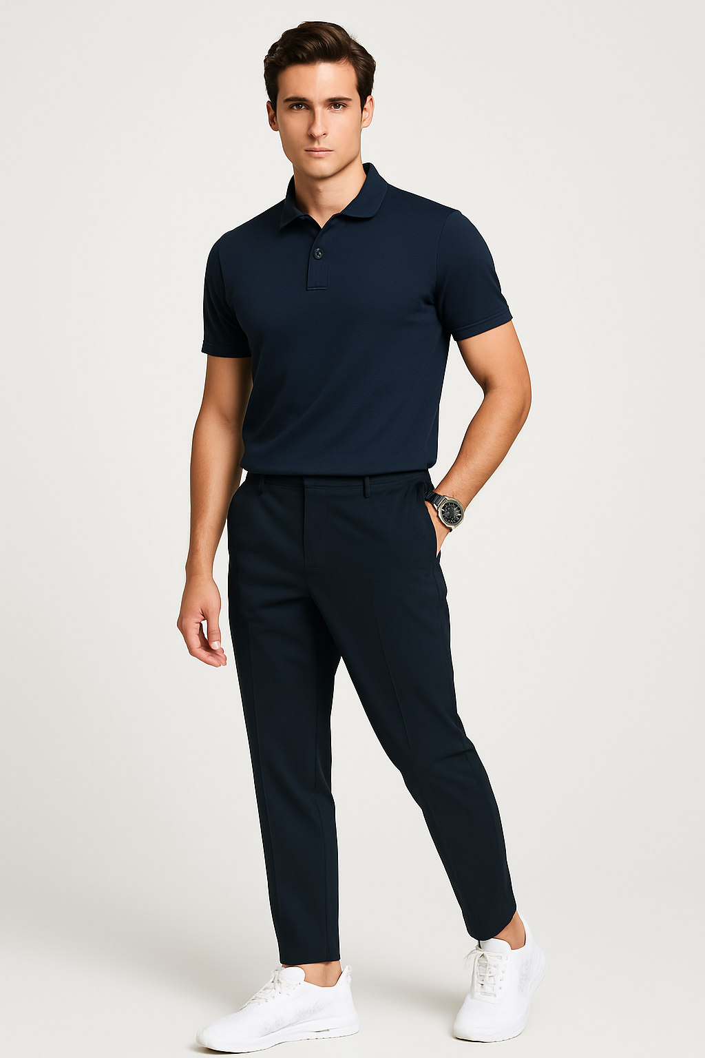 Elegante herenbroek met comfortabele pasvorm en zakken – Florian